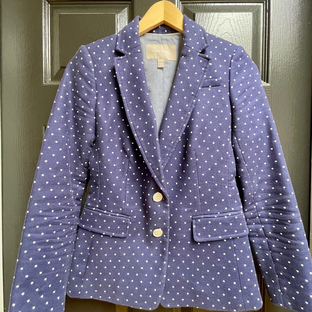 Banana Republic Cotton Polka Dot Blazer 00 like Sézane version